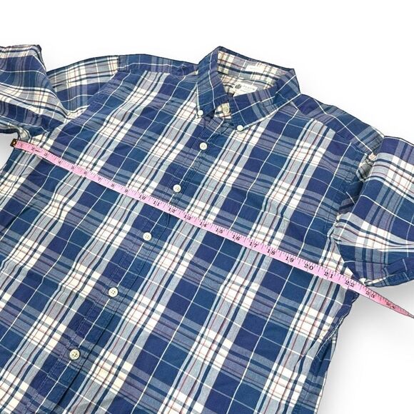 J. Crew Shirt Mens Size Large‎ L Blue Plaid Tailored Fit Long Sleeve Button Down - Picture 8 of 10